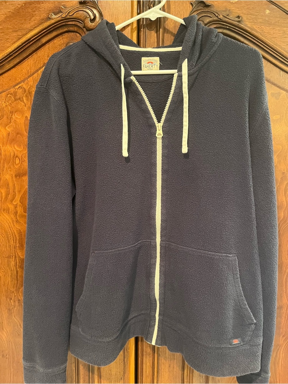 Faherty Spring Lake Full Zip Hoodie Knit Sweater XL